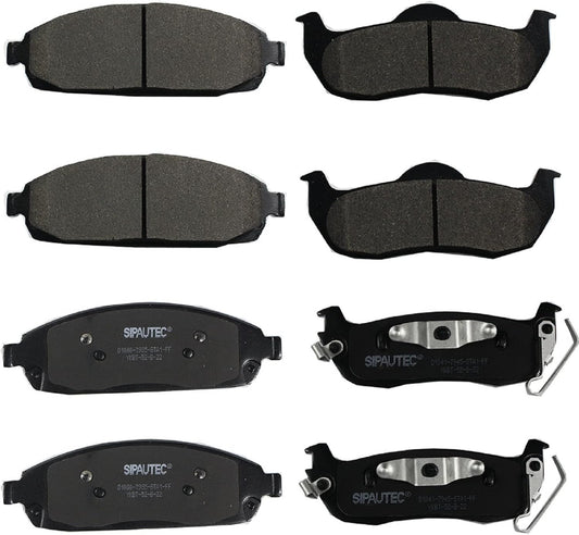 SIPAUTEC Front Rear Ceramic Brake Pads for Commander Grand Cherokee