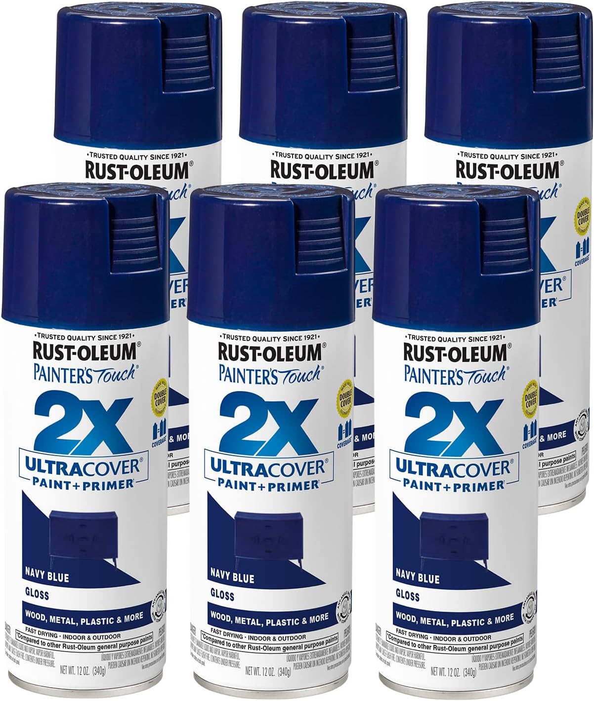 Rust-Oleum Painter's Touch 2X Ultra Cover Spray Paint 6 Pack