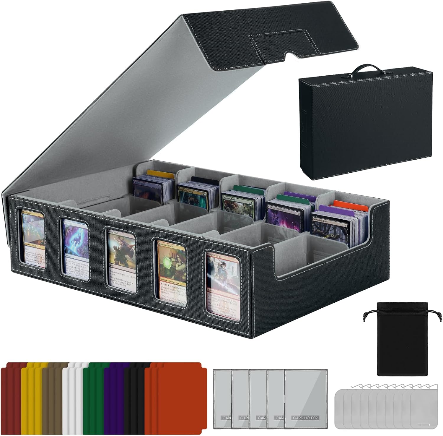 Trading Card Storage Box with Handle for 4000+ Cards