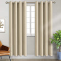 Room Darkening Curtains for Bedroom 46 x 84 in Panels - Beige