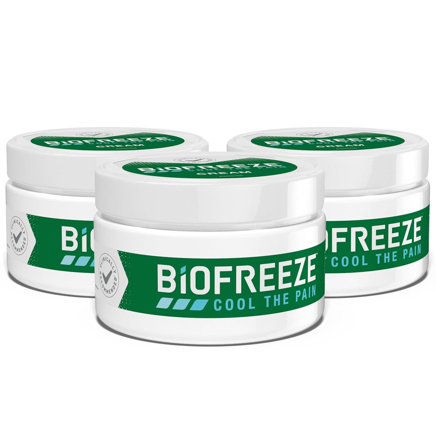 Biofreeze Cream Menthol 3 OZ Jar for Pain Relief and Recovery