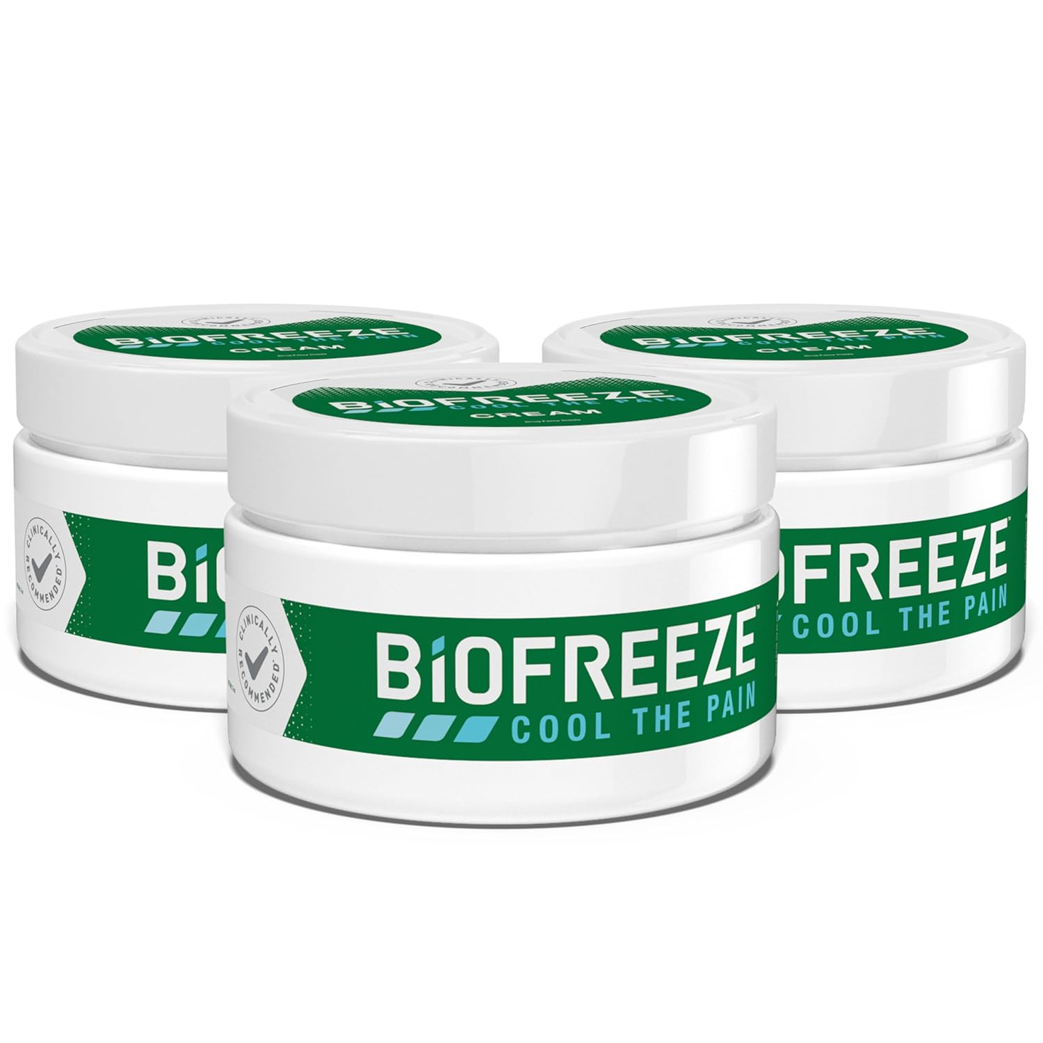 Biofreeze Cream Menthol 3 OZ Jar for Pain Relief and Recovery