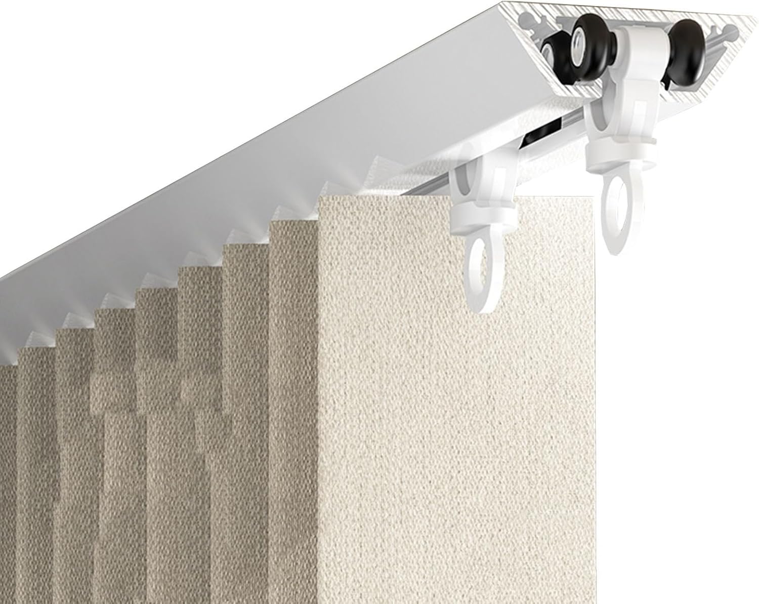 Silent Nano Pulley Aluminum Curtain Track - Easy Install, 15ft Heavy Duty