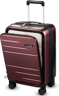 LUGGEX Carry On Luggage 22x14x9 FLO5 Front Laptop Pocket - Travel