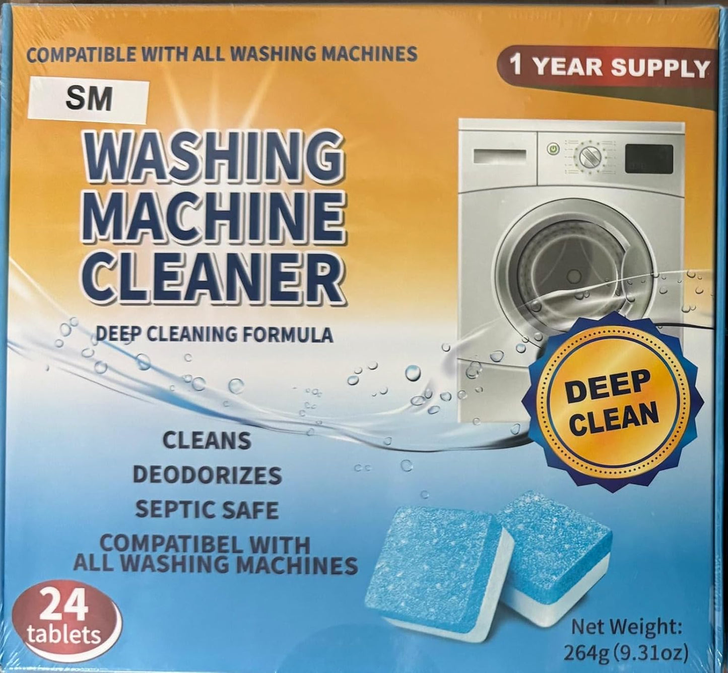 SM Washing Machine Cleaner - Deep Clean 1 Year Supply