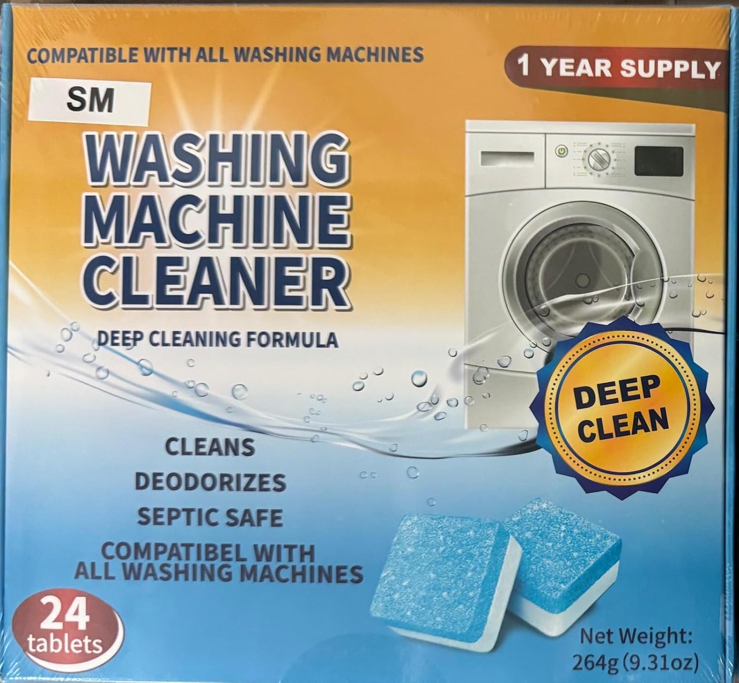 SM Washing Machine Cleaner - Deep Clean 1 Year Supply