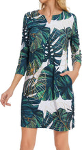 Lightbare Womens 3/4 Sleeve Dress with Pockets for Outdoor Fun