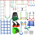 Ninja Warrior Obstacle Course for Kids Backyard - 250ft Slackline Kit