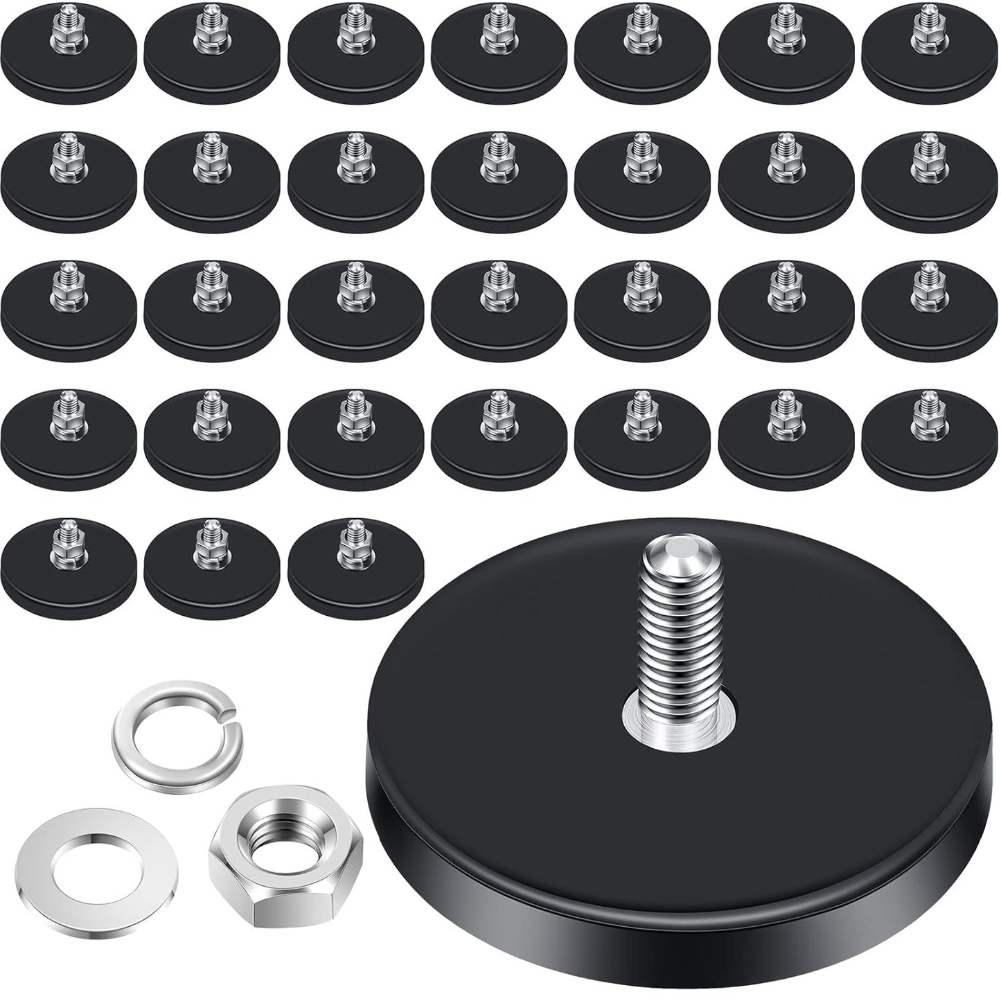 Flutesan Neodymium Magnet Rubber Coated for Safe Mounting