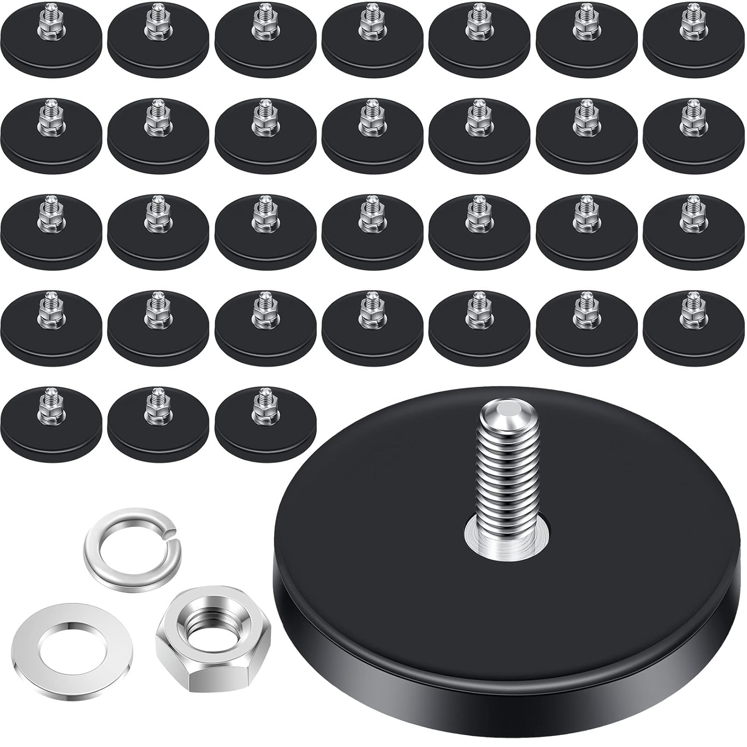 Flutesan Neodymium Magnet Rubber Coated for Safe Mounting