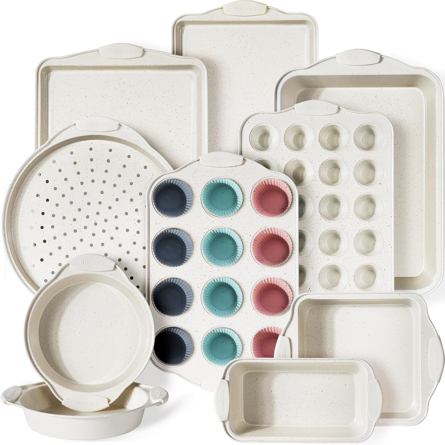 Kikcoin 22 PCS Nonstick Baking Pans Set for Every Baker's Needs