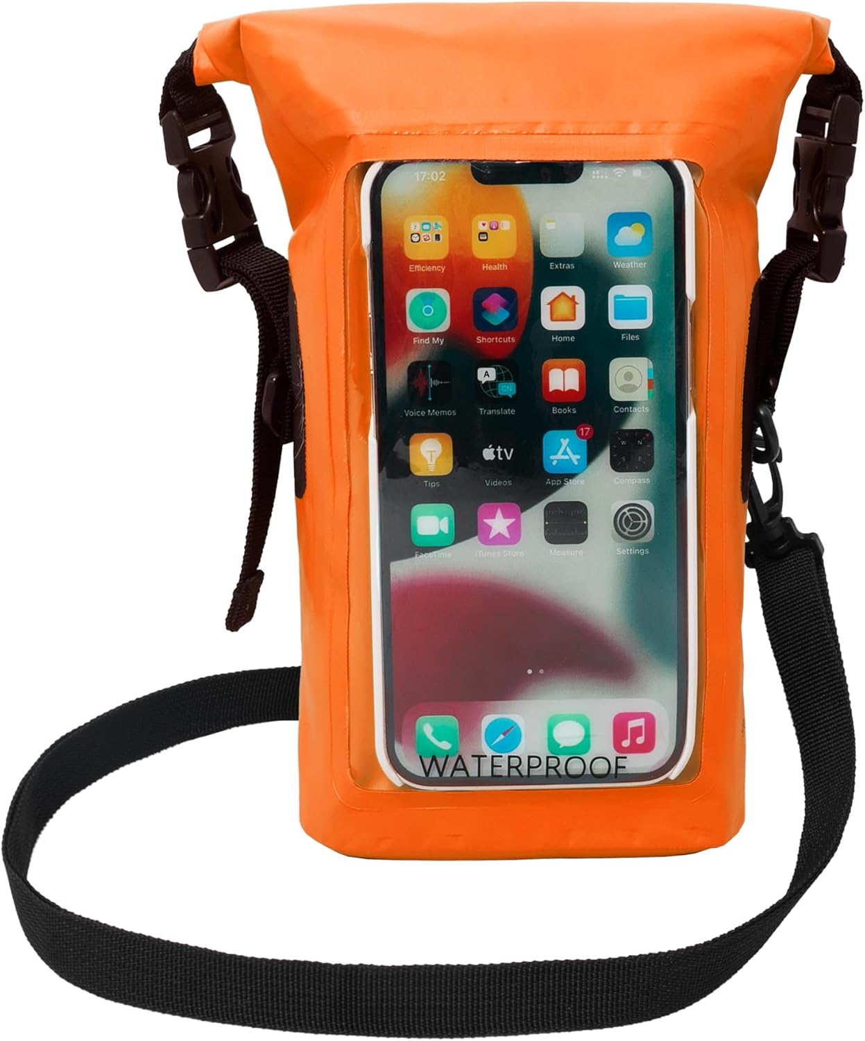 geckobrands Waterproof Phone Tote with 2L Dry Bag for Safety
