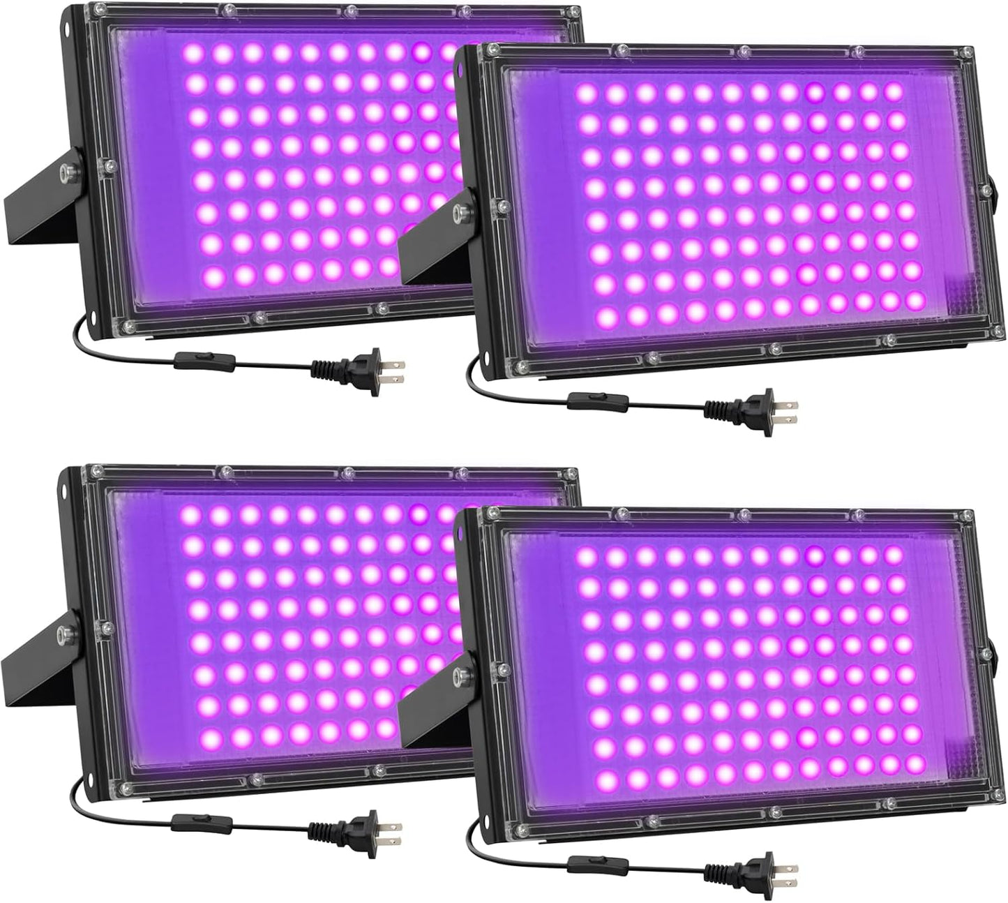 100W LED Black Lights for Glow Party - Perfect for Halloween Decor