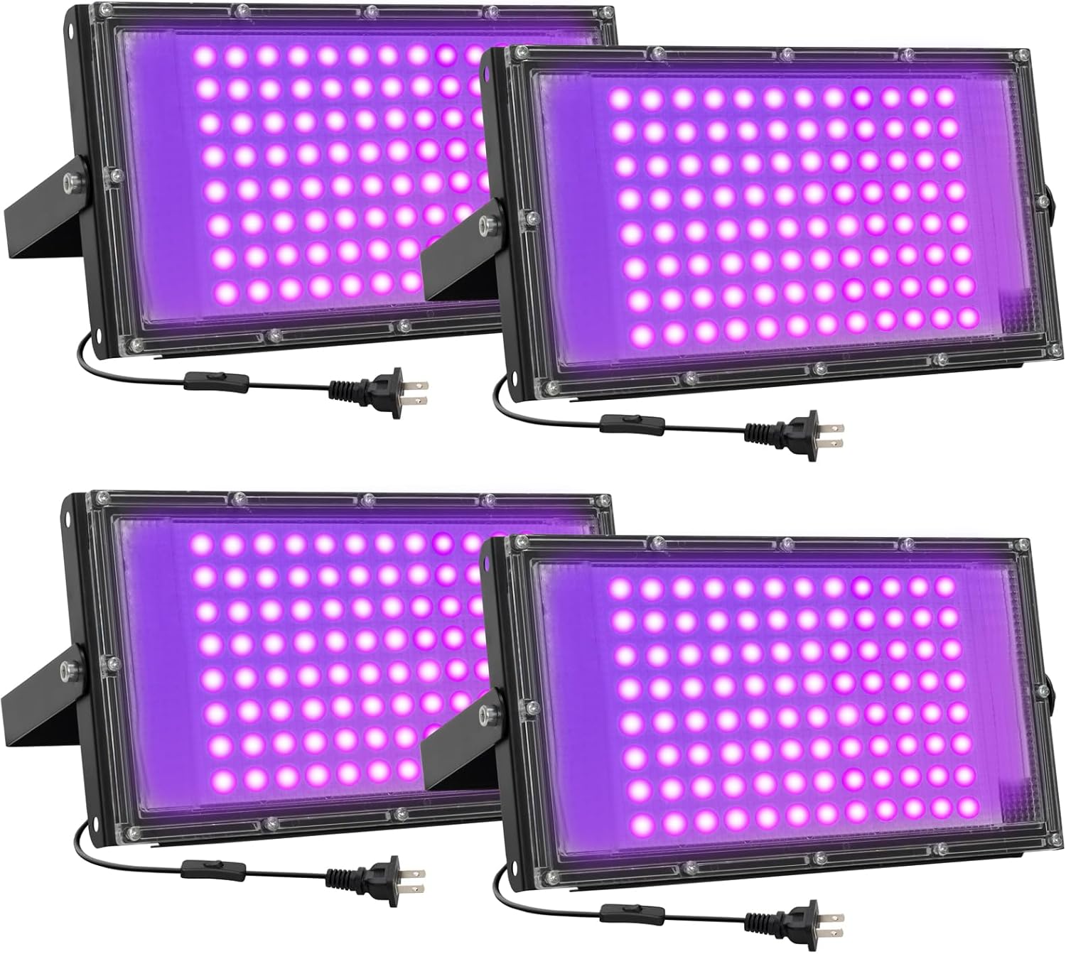 100W LED Black Lights for Glow Party - Perfect for Halloween Decor