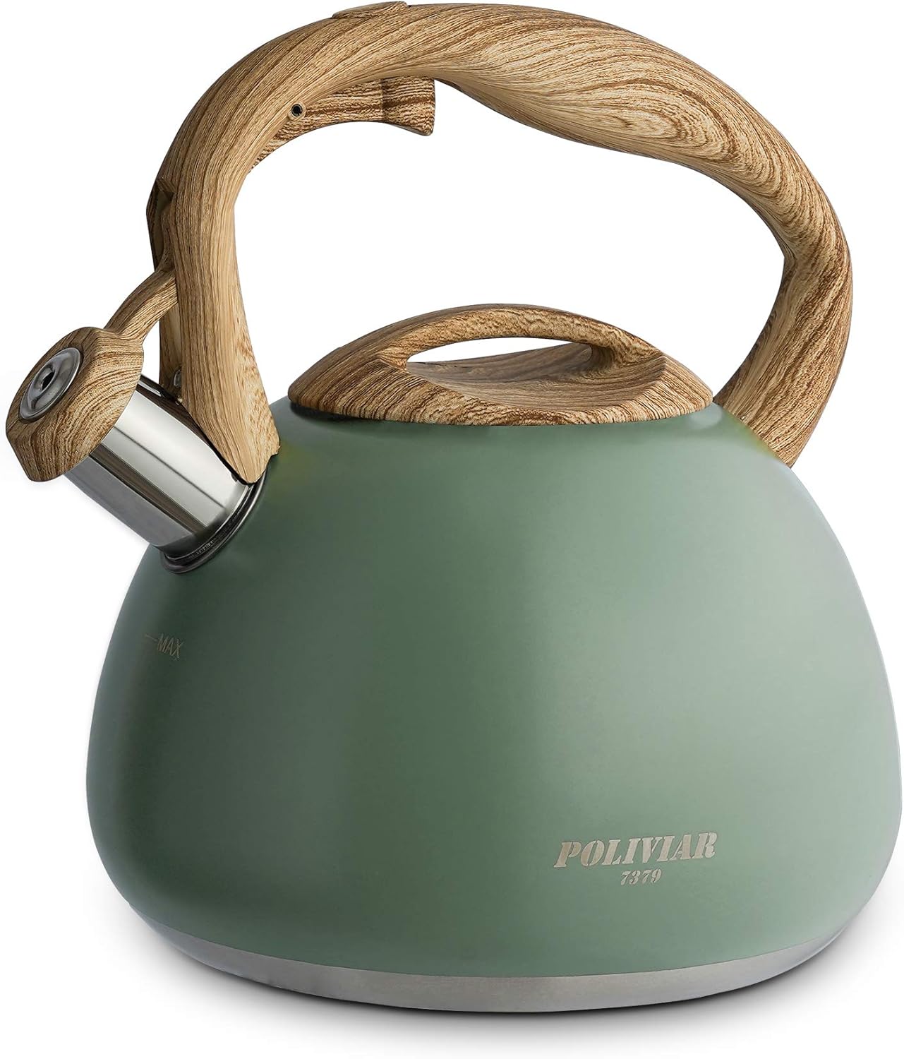 Poliviar Tea Kettle 2.7 Quart with Loud Whistle and Anti-Rust