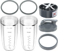 8 Pieces Replacement for Nutribullet Blender Cups & Blade 32oz