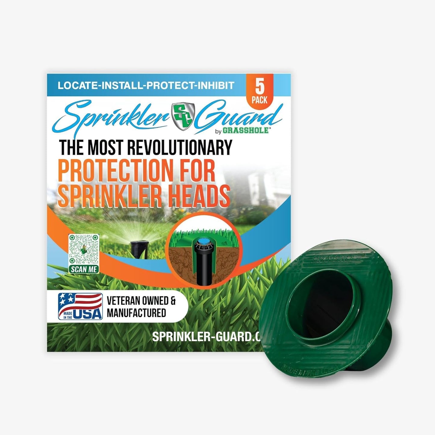 Sprinkler-Guard by GRASSHOLE - Durable Lawn Sprinkler Head Protector