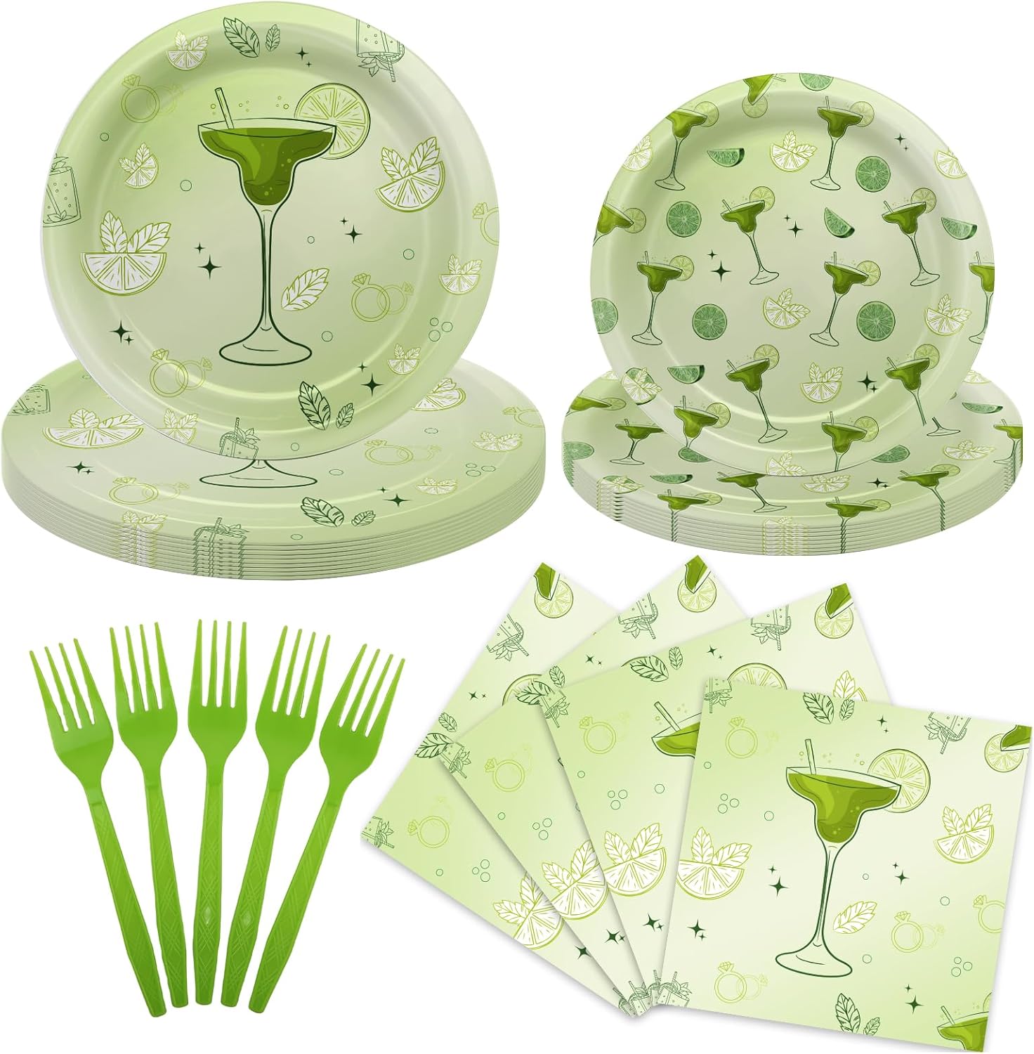 100 Pcs Fiesta Party Supplies for 25 Guests