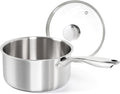 MICHELANGELO 3 Qt Saucepan with Lid - Even Heating, Induction Ready