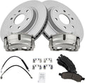 Front Ceramic Brake Pad & Rotor Kit for 2017 Chevrolet Traverse