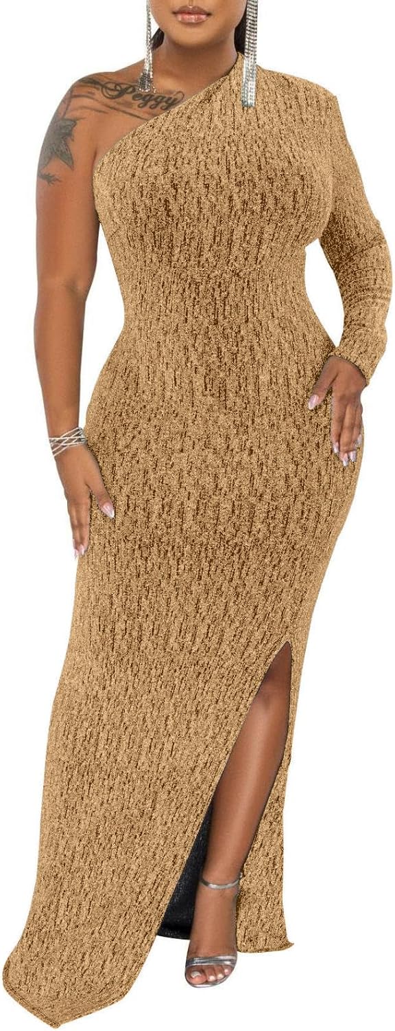 Elegant Women's Formal Evening Gowns with High Split Design