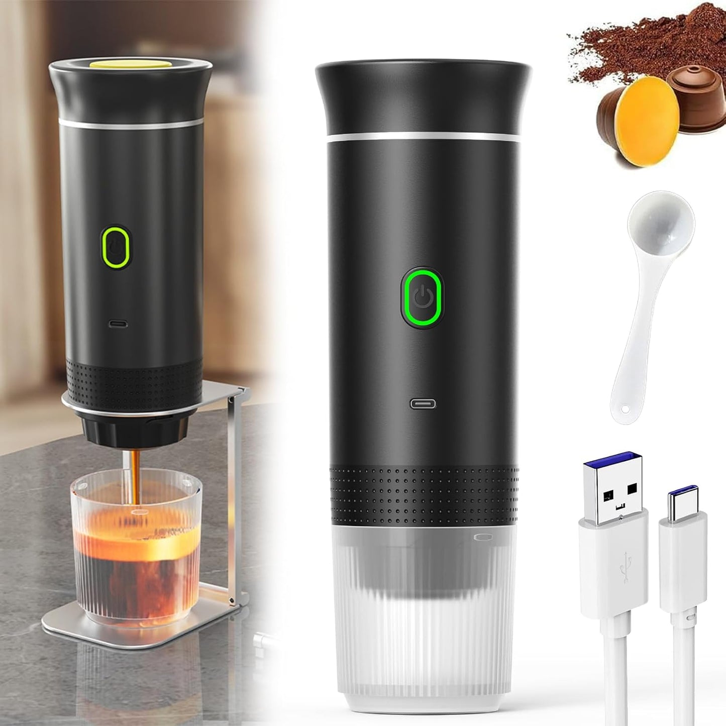Instant Self-Heating Espresso Maker for Travel & Outdoor Adventures