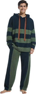 SlumberMee Mens Fleece Plush Pajama Set - Ultra Soft Warm Winter PJs