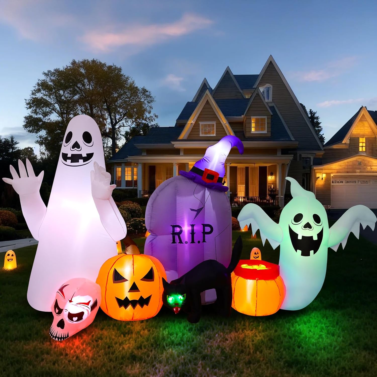 8FT Halloween Inflatables Decorations for Spooky Outdoor Fun