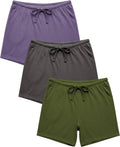 Sexy Basics Women's Multi-Pack Cotton Sleep Pajama Shorts - 3 Pack