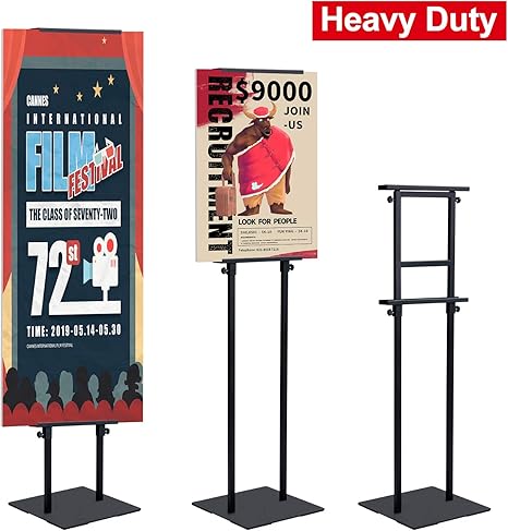 AKTOP Heavy Duty Floor Standing Sign Holder for Posters and Banners
