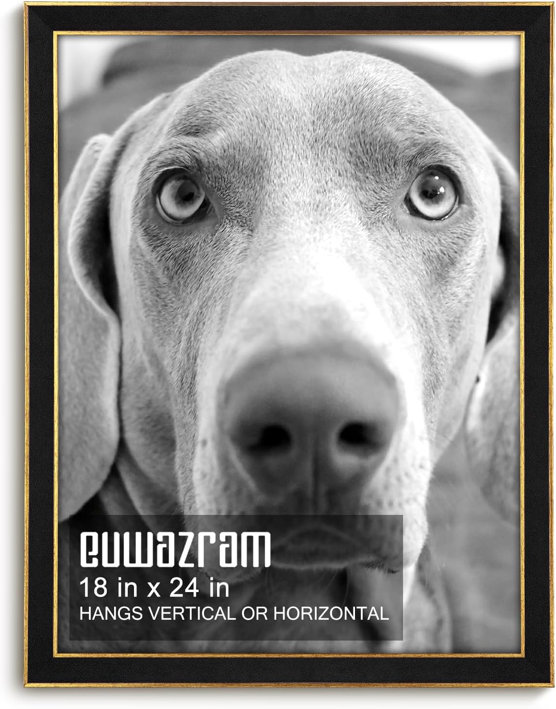 Elegant Black Suede 18x24 Frame for Artwork and Photos