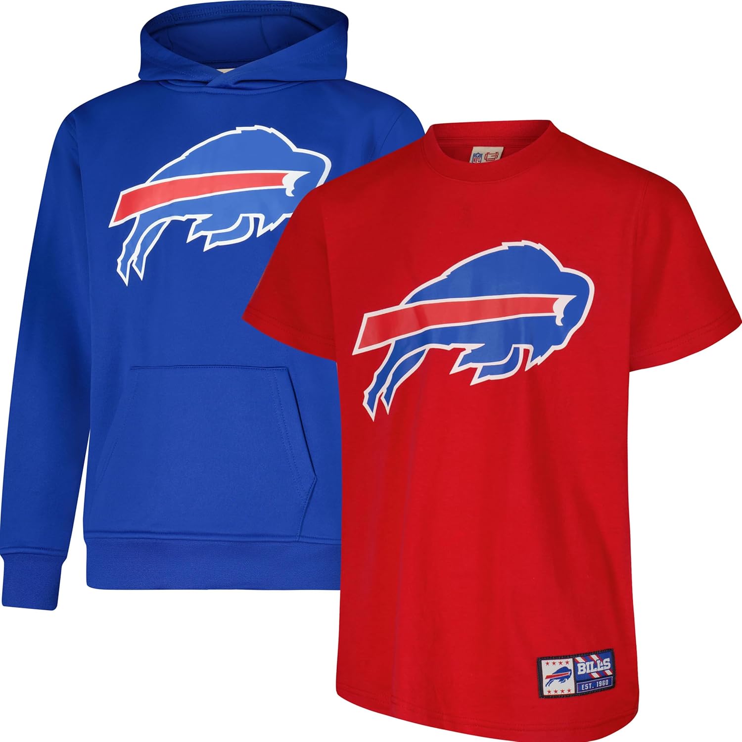 Ultra Game Youth NFL Super Soft T-Shirt & Hoodie Set for Fans
