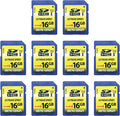 INLAND 16GB Class 10 SDHC 10-Pack - Reliable Full HD Storage