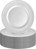 Elegant 13 Silver Charger Plates - Reusable for Weddings & Events