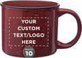 Set of 10 Custom Ceramic Coffee Mugs for Every Occasion