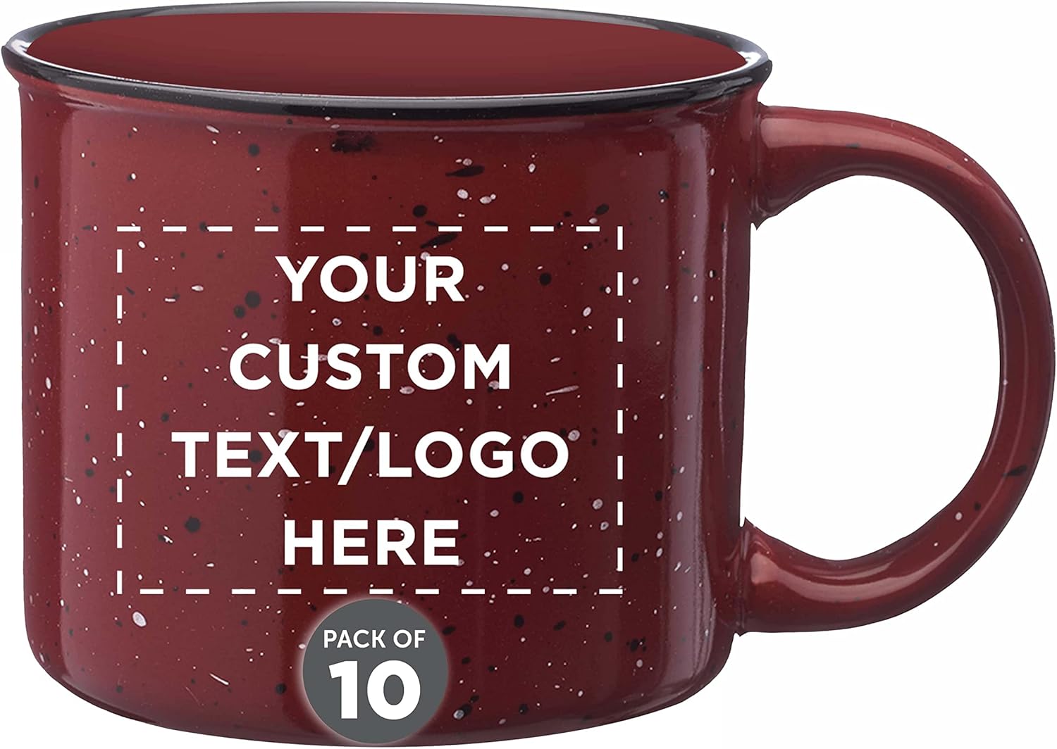 Custom Ceramic Campfire Coffee Mugs Set of 10 for All Occasions