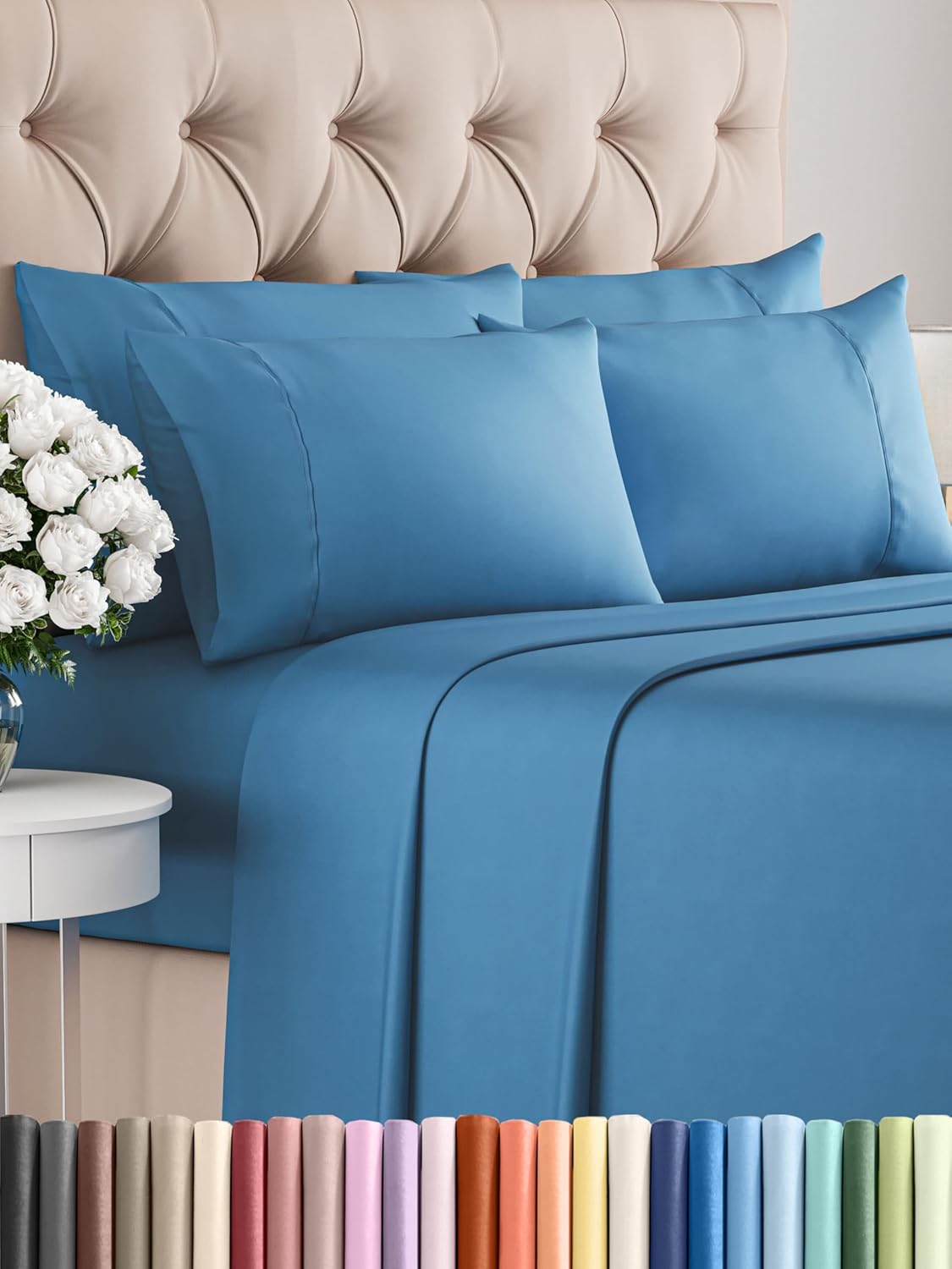 King 6 Piece Sheet Set - Ultra Soft Cooling Sheets for Sleepers