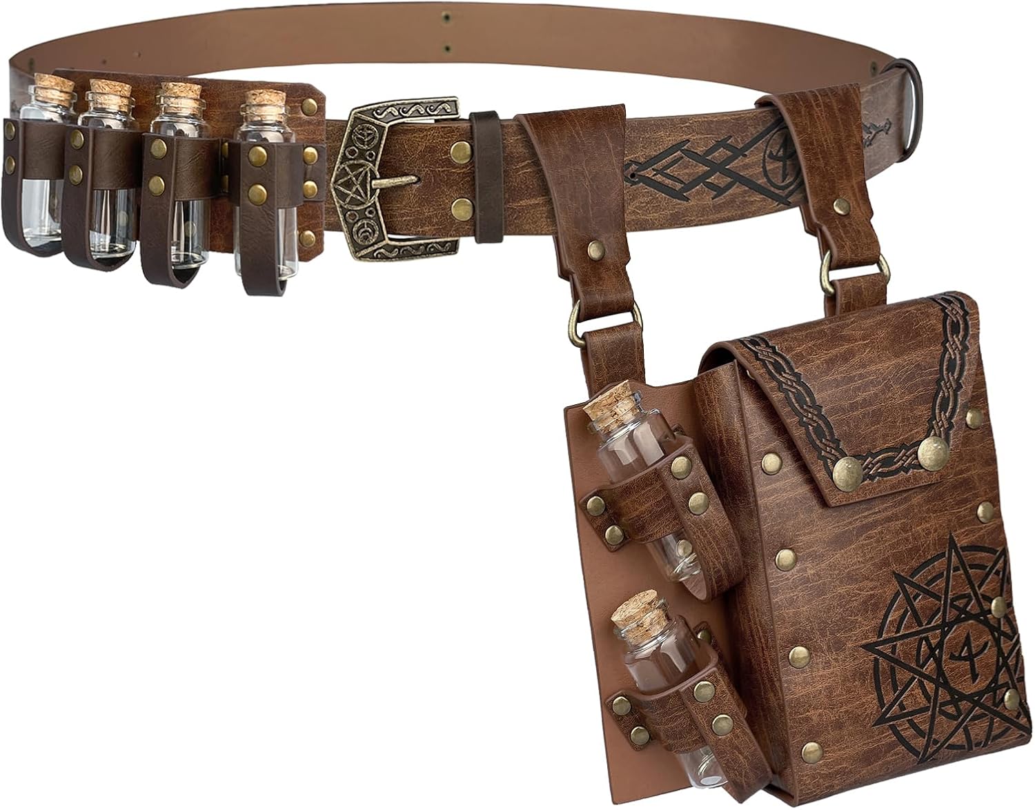 Medieval Alchemy Belt Waist Pack Combo for Cosplay Enthusiasts
