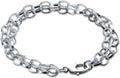 Layered Chain Charm Bracelet in Sterling Silver 8.0 in - Classic