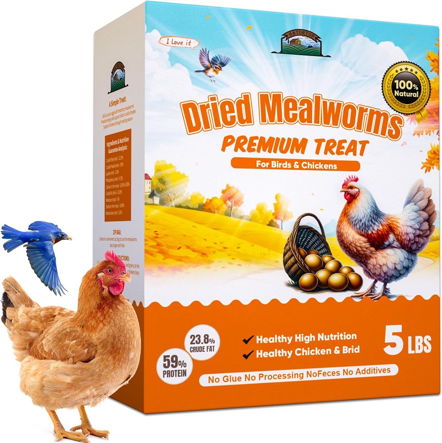Dried Mealworms for Chickens & Birds - High Protein Treats