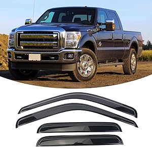 Duolctrams Tape-on Window Visor Deflectors for Ford Trucks