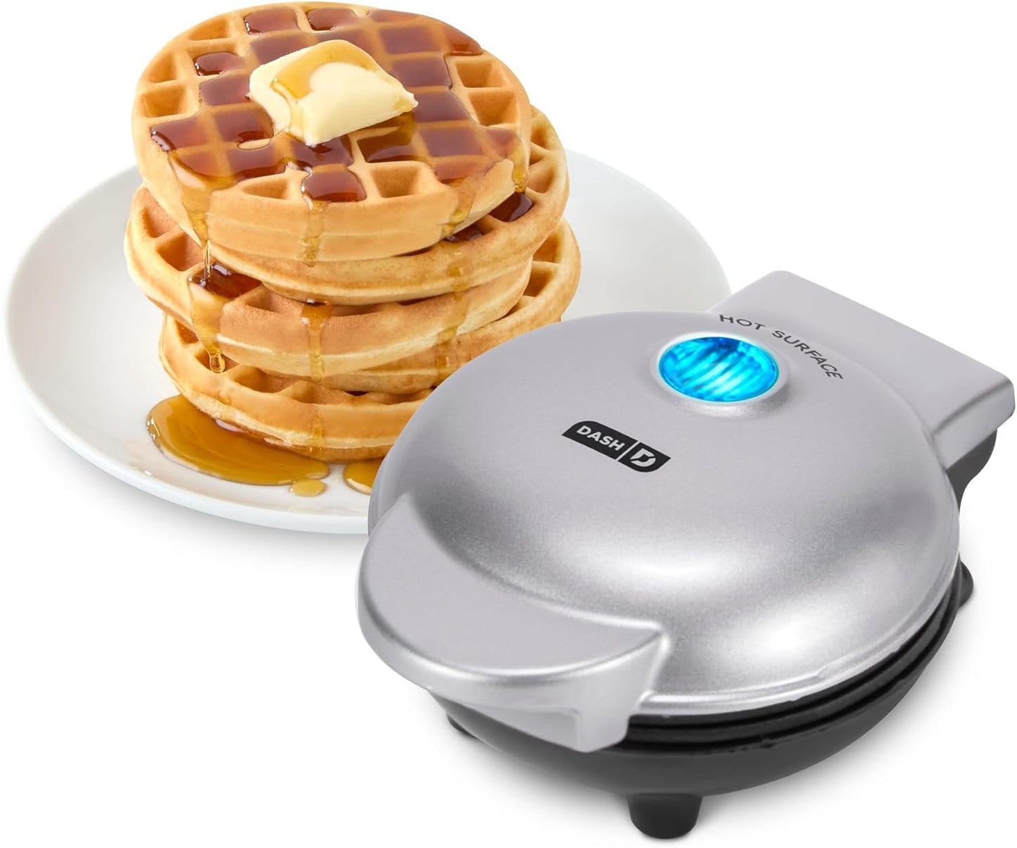 DASH Mini Maker for Waffles & Keto Chaffles - Easy Clean Non-Stick Surface