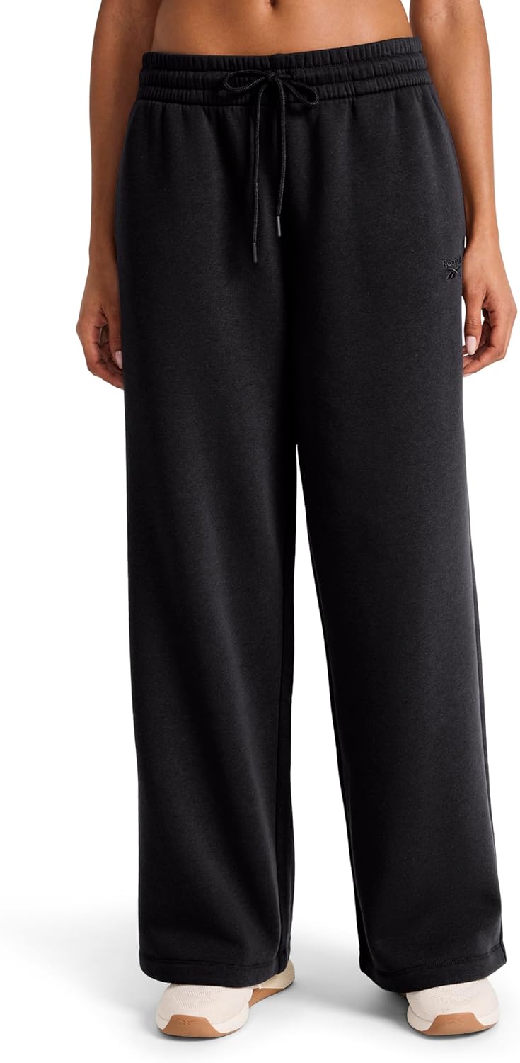 Reebok Womens Tonal Wide Leg Sweatpant for Effortless Style