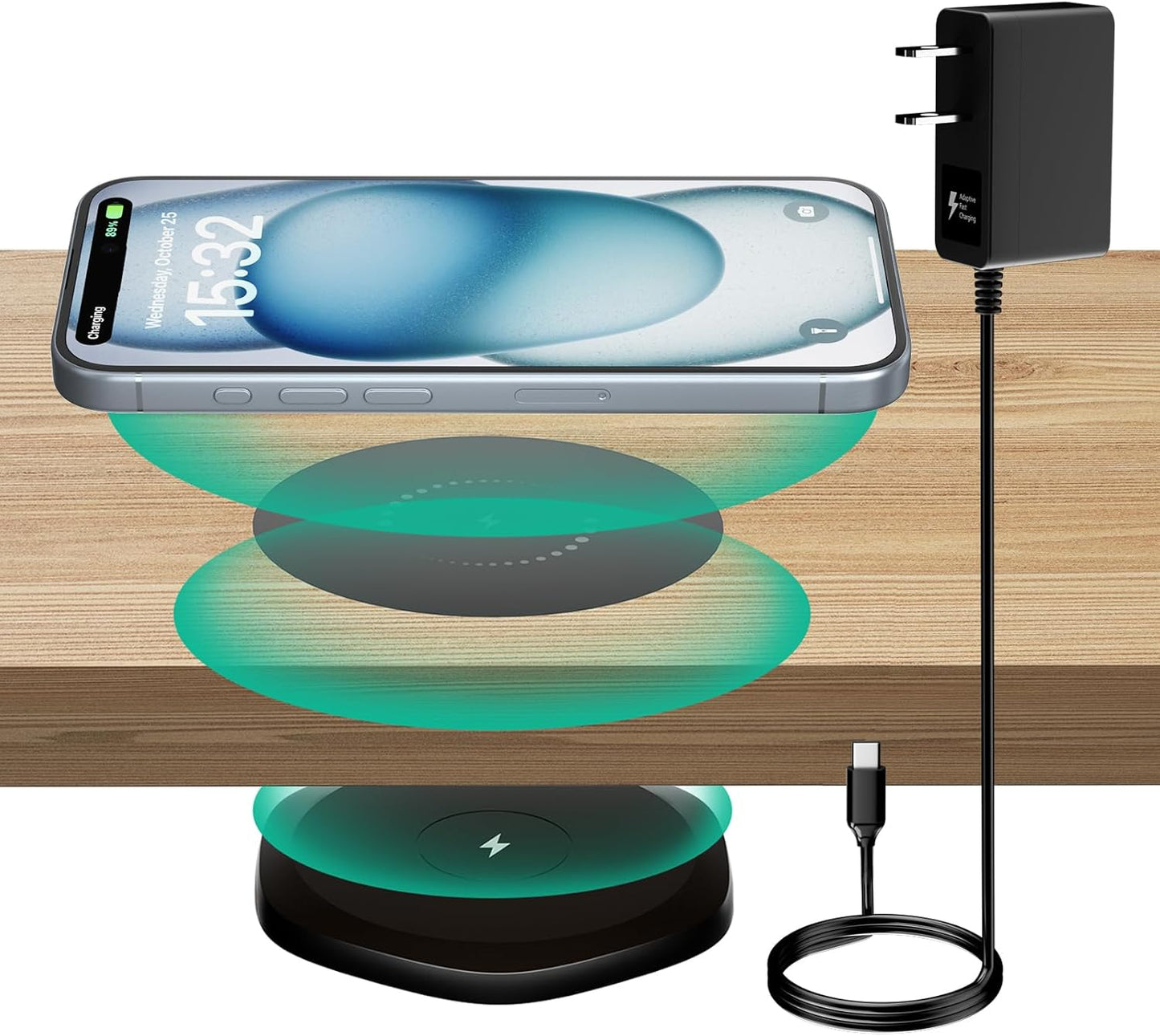 Invisible Wireless Charger for Desk - KPON Under Desk Charger