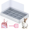 Large Rabbit Bunny Litter Box 22.5 x 17.9 in - Easy Clean Pet Toilet
