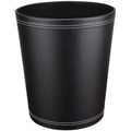 Pu Leather Trash Can 2.6 Gallon Black - Small Decorative Wastebasket