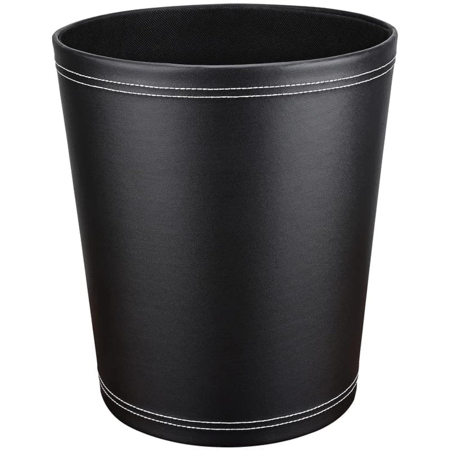 Stylish Pu Leather Trash Can for Bathroom and Office Use