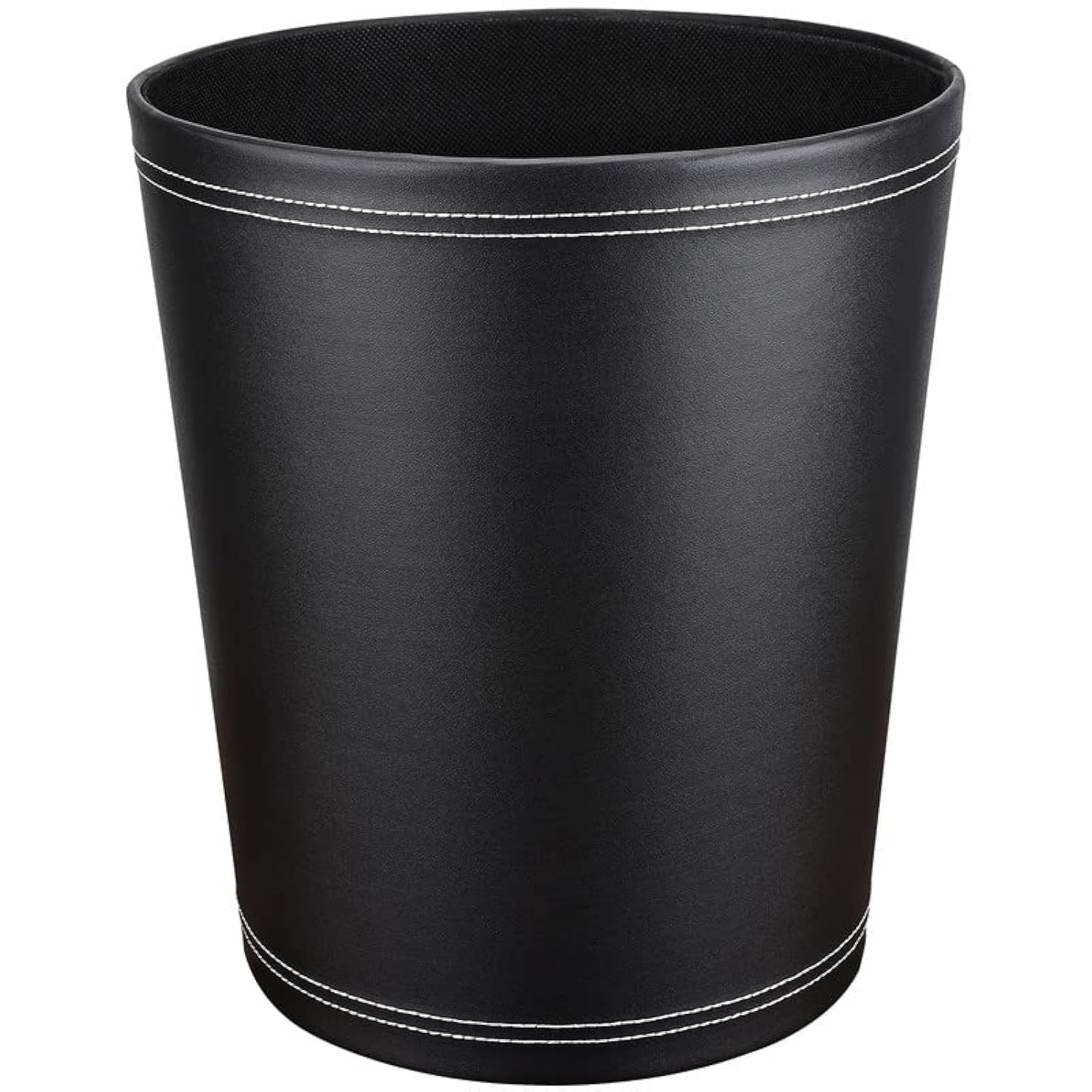 Stylish Pu Leather Trash Can for Bathroom and Office Use