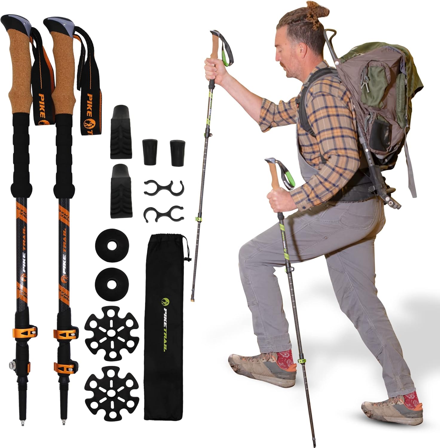 Lightweight Carbon Fiber Trekking Poles for Hiking Adventures