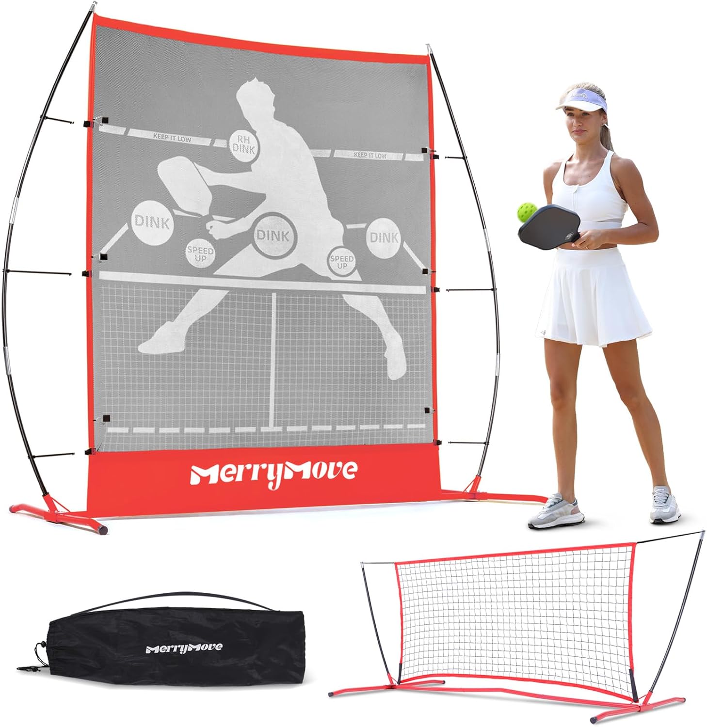 Pickleball Practice Rebounder Net for Dink and Volley Training